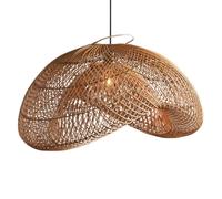 CSSYKV Lámpara Colgante Estilo Granja Con Pantalla De Cesta Ratán Vintage