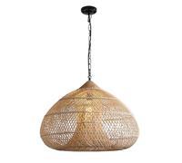 CSSYKV Lámpara De Araña Vintage De Mimbre Con Cesta De Ratán, Casquillo E26