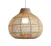 CSSYKV Lámpara De Techo Estilo Bohemio Con Cesta De Ratán De 15,7