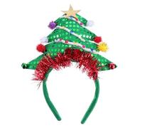 CTIRCHIU Diadema Navideña Árbol de Navidad Verde Iluminado, Tejido Cómodo para Fiesta de Navidad y Ambiente Festivo Adultos