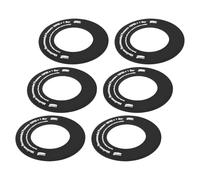 CTIRCHIU Junta de válvula Inflable para Tablas de Paddle Surf y Botes inflables, Almohadilla de válvula Redonda de PVC Negro, 6 Piezas, instalación fácil