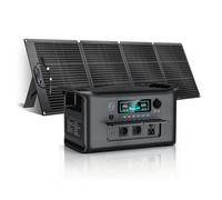 CTOLITY Estación de Energía Portátil 1024Wh con Panel Solar 200W, Batería LiFePO4 1800W, Carga Rápida CA/Solar 0-80% en 1.5h, ideal para Camping, Autocaravanas Cortes de Energía Viajes Acampada