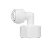 Ctyjia 1 Pieza Conector Rápido Filtro Agua Adaptador, Rosca Hembra de 1/2 Pulgada a 3/8 Pulgada Conector de Codo, para Ósmosis Inversa Fontanería Sistema