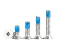 Ctyjia 20 Uds Tornillos Hexágono Interior M4x16mm de Acero Inoxidable, Tornillos Roscados Pequeños con Recubrimiento Fijador de Roscas, Tornillos de Dispensador de Mecánico DIN 7991