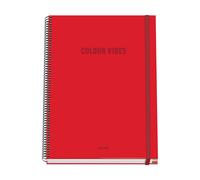 Cuaderno A4 Colour Vibes Rojo - Dohe - indyaeduocio