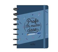 Cuaderno A6 Profe, Te Mereces un 10 - Diseño Petrol Blue con Encuadernación de Discos