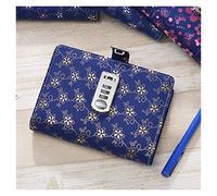 cuaderno, Agenda con espiral y tapa de PU lentejuelas(Blue)
