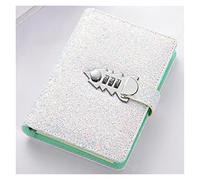 cuaderno, Agenda con espiral y tapa de PU lentejuelas(White)