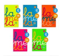 Lamela Cuaderno espiral Fluor 7FTP004N Folio 80 hojas Cuadrovía 4 mm Tapa polipropileno naranja