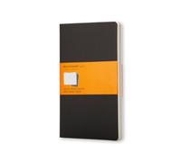Cuaderno cahier journal grande de rayas negro moleskine