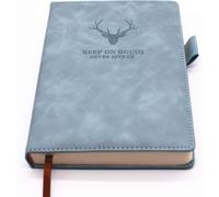 Cuaderno clásico rayado - Diario de tapa dura,8,3" x 5,7", 360 páginas,para la oficina y la toma de notas(A5 azul claro) Multicolor