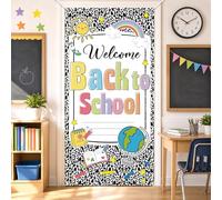 Cuaderno de composición para puerta de bienvenida de regreso a clases, pancarta colgante para puerta de primer día de escuela, porche, telón de fondo para aula, jardín de infantes, preescolar