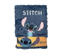 Cuaderno de notas de piel azul Stitch Disney A4