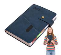 Cuaderno de piel sintética, 2025 Monthly Daily Planner Book, 365 Days Planner Notepad, Event Planner Book for Work, Study, Schedule, Business, Stylish PU Leather Planner for Organized Year, Daily