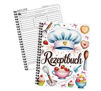 Cuaderno de recetas para encuadernar | Diario de cocina práctico - Organizador de dieta cuaderno de cocina para comidas vegetarianas postres hornear panadería ensaladas cena casa oficina camping
