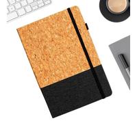 Cuaderno Diario Diario con Bolígrafo, Banda Elástica y Cubierta de Corcho