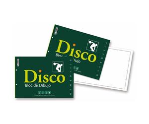 Cuaderno Encolado Dibujo DISCO Recuadro, Din-A4+ 130 gr. 2 Taladros 20 Hojas