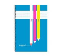 CUADERNO ERIGGAN Fº ESPIRAL TAPA PLÁSTICO 3MM LAMELA - COLORES A ELEGIR Various