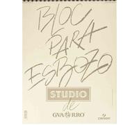 Canson Guarro Esbozo, Papel de boceto blanco, Grando ligero, 90g, Espiralados sobre el lado corto, A3-29,7x42cm, Blanco natural, 100 hojas