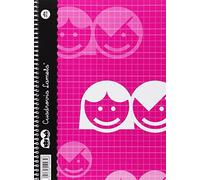 Cuaderno Espiral LAMELA 4º 40H Cuadrovía 4 mm. Tapa Básica Surtido