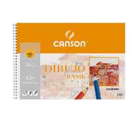 Cuaderno Espiral Dibujo CANSON Basik Liso, Din-A3+ 150 gr. 20 Hojas