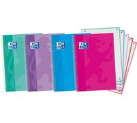 Oxford 144508 Libreta Multiperforada, 5 X 5, A4, 5 Colores Tendencia
