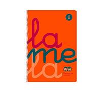 Cuaderno Espiral Fluor Lamela Fº 80 Hojas 90 gr. Cuadrovía 2,5mm. (Naranja)