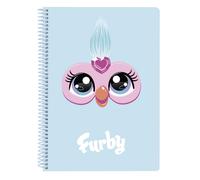 Cuaderno Espiral FURBY, 4º 80H Tapa Dura Cuadros 4mm.