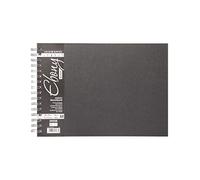 Cuaderno Espiral ideal para Dibujo DALER ROWNEY Ebony, de Formato 31 x 37 cm, con 40 Hojas de Papel de 180 g/m2 de Grano Fino