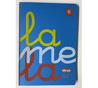 Cuaderno Espiral LAMELA Fluor, 4Âº 80 Hojas Cuadro 4 mm. Tapa PlÃ¡stico (Azul)