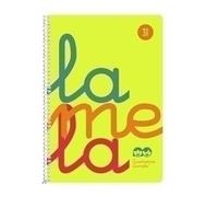 Cuaderno Espiral LAMELA Fluor, 4Âº 80 Hojas Cuadro 3 mm. Tapa PlÃ¡stico (Amarillo)