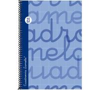 Cuaderno Espiral LAMELA Folio 80H Cuadrovía 2,5 mm. Tapa Extradura Azul