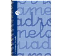 Cuaderno Espiral LAMELA Folio 80H Cuadrovía 4 mm. Tapa Extradura Azul
