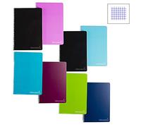 CUADERNO ESPIRAL LIDERPAPEL A4 WONDER TAPA PLASTICO 80H 90GR CUADRO 4MM CON MARGEN - UNIDAD -COLORES SURTIDOS