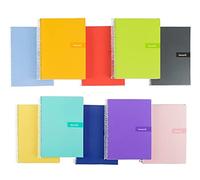 Cuaderno espiral liderpapel a5 crafty tapa forrada 80h 90 gr cuadro 5 mm con margen colores surtidos - BC80