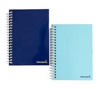 CUADERNO ESPIRAL LIDERPAPEL BOLSILLO DOCEAVO SMART TAPA BLANDA 80H 60GR CUADRO 4MM COLORES SURTIDOS