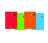 CUADERNO ESPIRAL SERIE SUPERBLOCK EXTRA TAPA DURA 90 GRS. A-4 (210X297MM.) MICROPERFORADO 120 HOJAS CUADRÍCULA 5X5 + GRECA SURTI