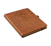 Cuaderno Journal Libreta de Piel con Tapa Dura y Puntos Retro