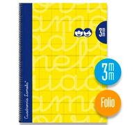Cuaderno lamela 3 mm amarillo a4 5 unidades