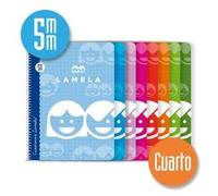 Lamela Bloc espiral cuadrovía A5 - 40 hojas 70 g - 5 mm - Colores surtidos (1 unidad)