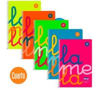 Cuaderno lamela tamaño cuartilla 4mm Azul