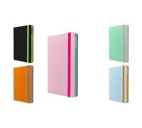 Cuaderno mooving tapa dura a5 96h 90gr. horizontal con goma colores su