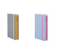 Cuaderno mooving tapa dura a6 96h 90gr. horizontal con goma colores su