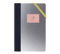 Cuaderno Notas MILAN Silver Rosa, 21 x 14 cm. Raya Horizontal