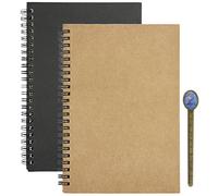 cuaderno, Paquete de 2 blocs bocetos en espiral, cuaderno blanco A5, libro manuscrito for, dibujo, papel sin ácido grafito con regla