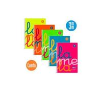 Cuaderno plástico cuartilla Lamela 3mm Naranja