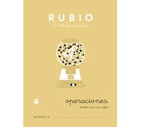 Cuaderno Rubio A5 Operaciones Y Problemas Nº 4 - Divisiones Por Una Cifra (+8 Años) (Set de 10)