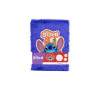 Cuaderno Stitch de peluche A5 azul oscuro | Diario esponjoso para niños | Libreta con diseño de Disney | Libro de peluche para niñas y niños | Regalo creativo a partir de 3 años | Diario con páginas