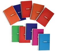 Cuadernos 12º Enri. Pack de 10 unidades. Tapa blanda. Cuadrícula 4x4. Colores aleatorios.