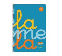 Cuadernos cuarto Flúor pp 3 mm - Azul paquete 5 uds.